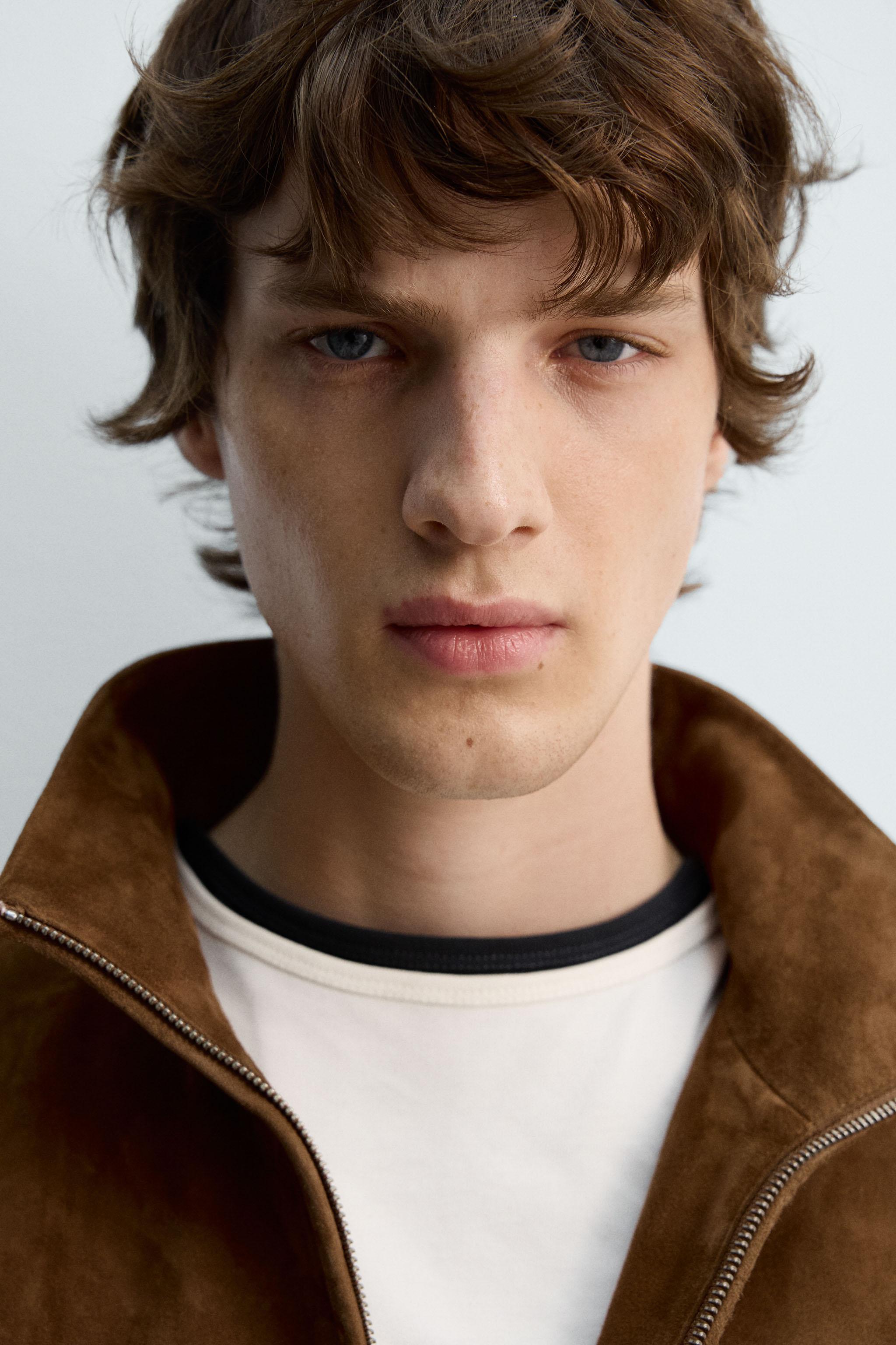 BLOUSON EN CUIR COMBINÉ ÉDITION LIMITÉE
